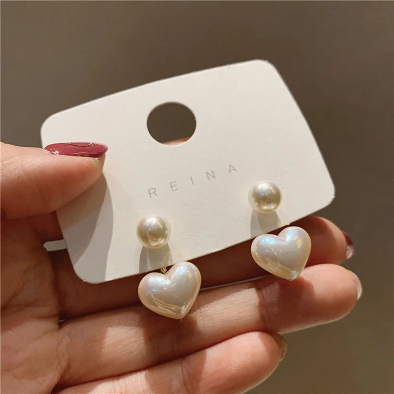 Double Pearl Stud Earring