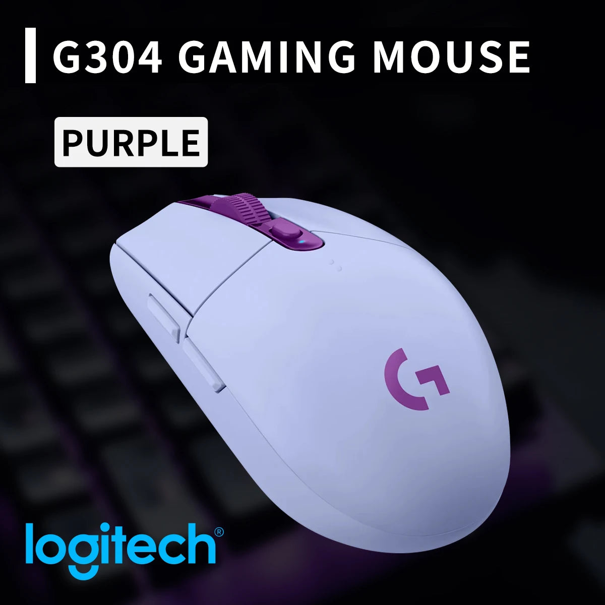 Logitech G304 Wireless Gaming Mouse HERO Sensor 12000 DPI 6 Programmable Buttons Long Battery Life for PC Laptop Gamers