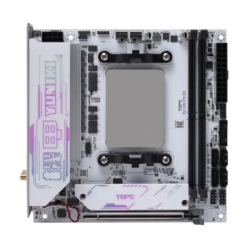 AMD Ryzen 9 8945HX R7 7745HX Topc 4-Bay NAS Gaming Motherboard 2*M.2 NVMe 4*SATA PCIe4.0X16 2.5G LAN Mini ITX Mainboard WiFi6E