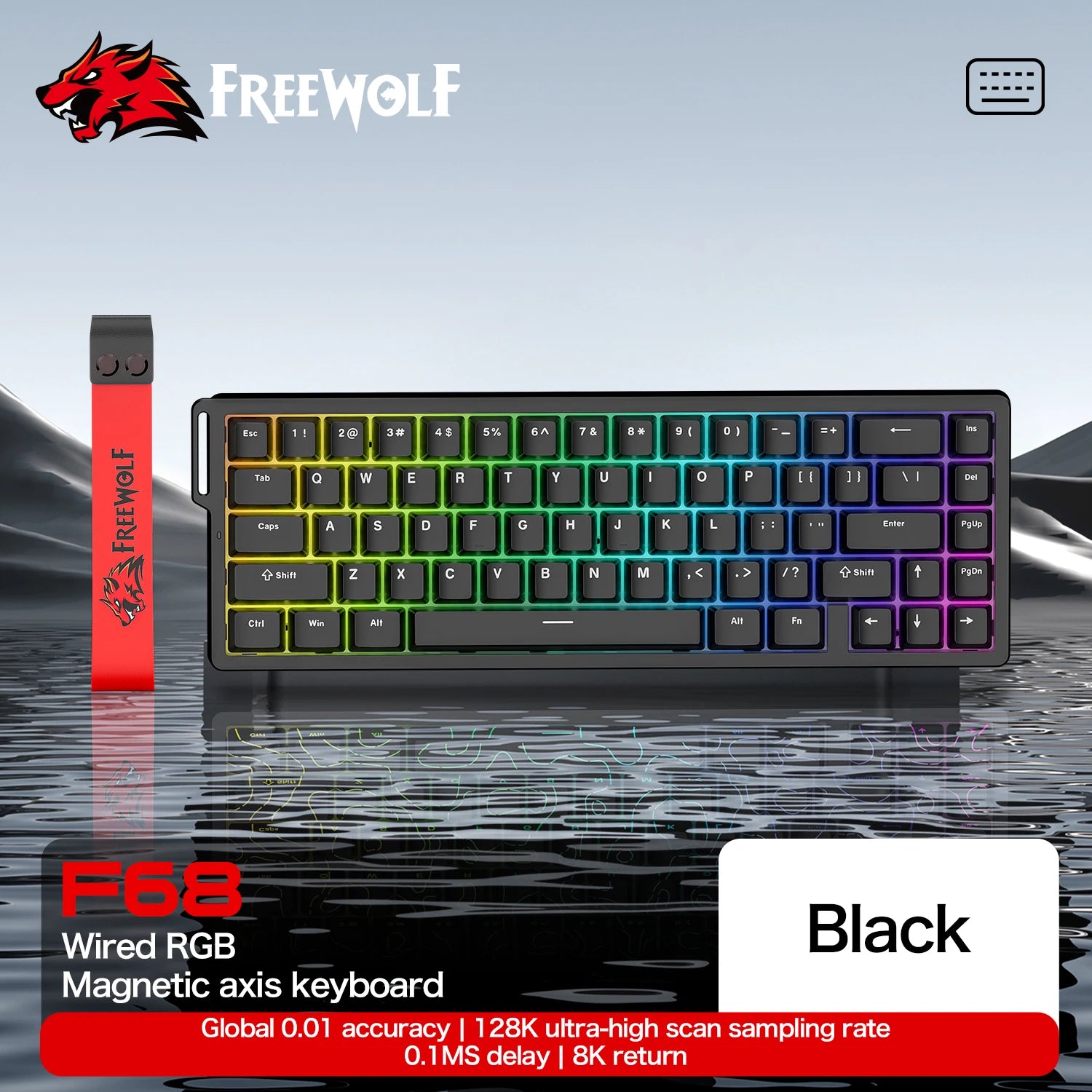 Magnetic Gaming Keyboard ATTACK SHARK X68HE X68PRO HE and FREEWOLF F68
