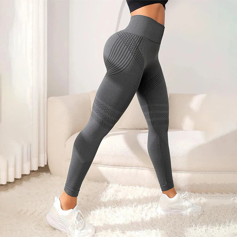 Women’s High Waist Seamless Workout Leggings – Breathable Fitness Sportswear