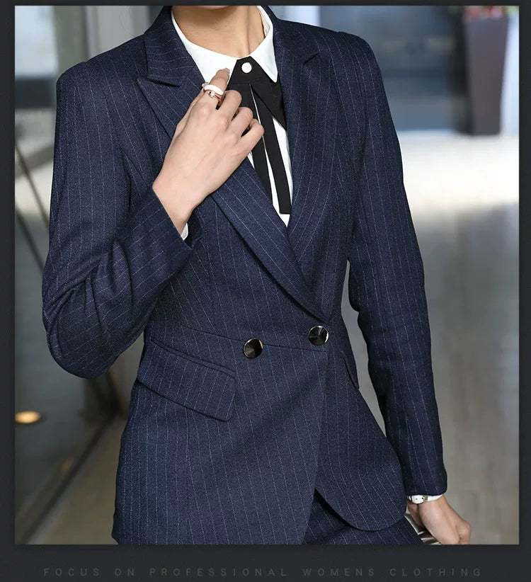 Processing men's and women's business wear women's suit suit long sleeve slim beauty salon women's work clothes wholesale bank Korean version