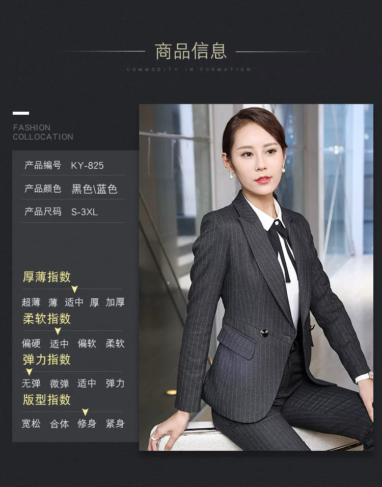 Processing men's and women's business wear women's suit suit long sleeve slim beauty salon women's work clothes wholesale bank Korean version