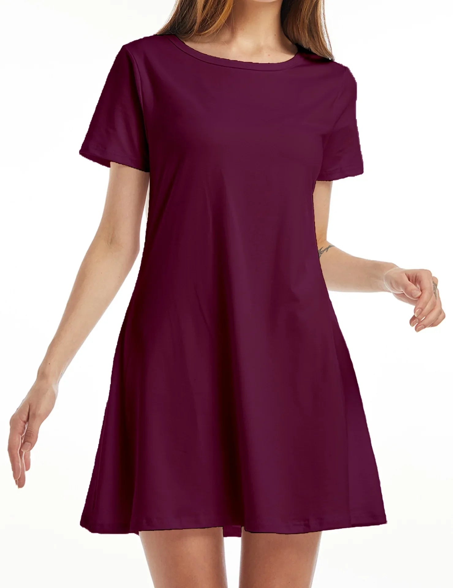 Women’s Vintage Print T-Shirt Mini Dress 🌼👗 | Casual Short Sleeve O-Neck Sundress