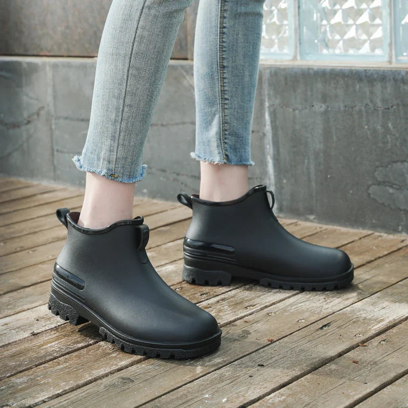 Women's Waterproof Rain Boots PVC Short Tube | Stylish Garden Shoes