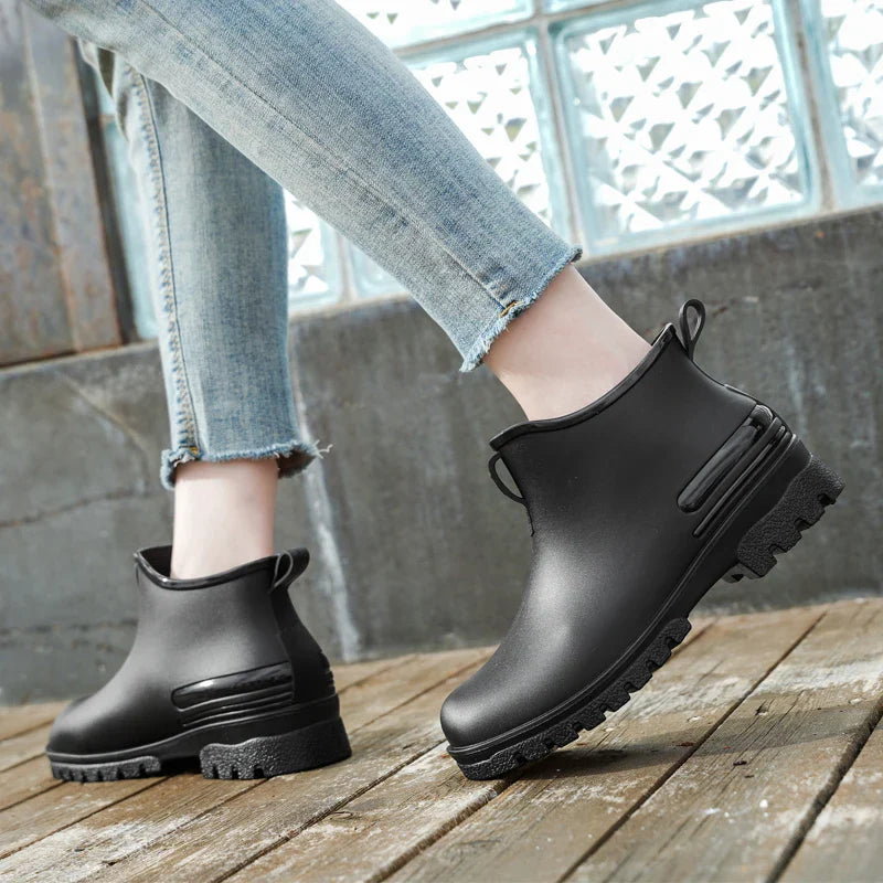 Women's Waterproof Rain Boots PVC Short Tube | Stylish Garden Shoes
