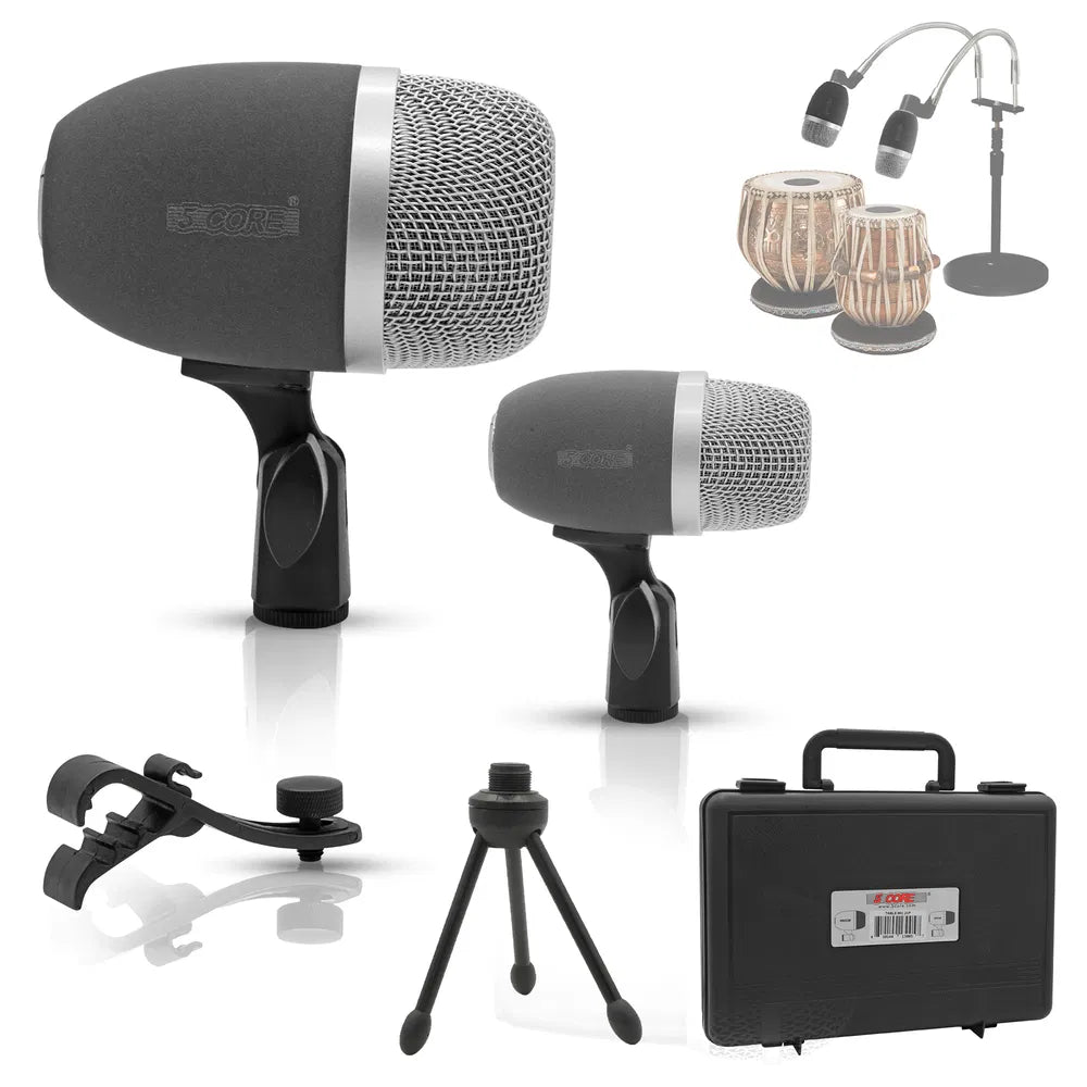 5 Core Premium 2-Piece Dynamic Tabla Microphone Set