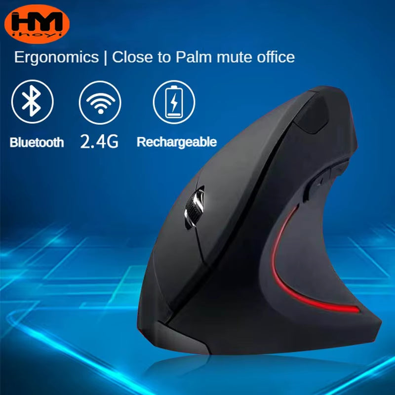 Original  Wireless Mouse Vertical Wired USB Mouse Ergonomic Luminous 2.4G Mute Photoelectric Bluetooth Game Mouse