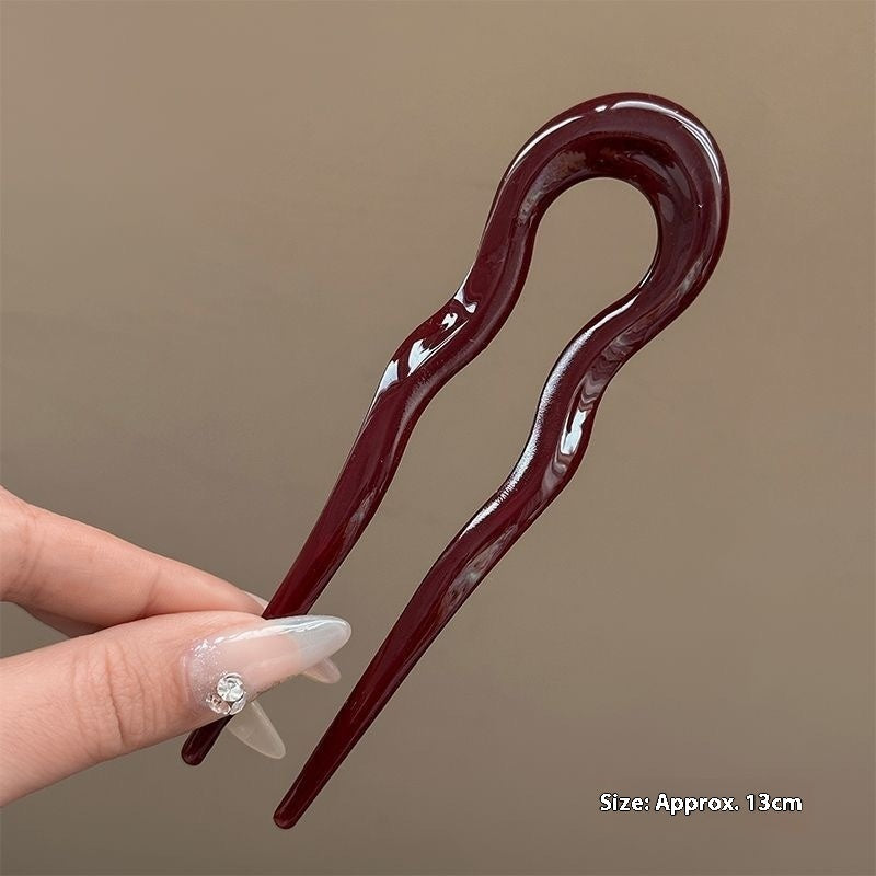 Acrylic Women's Hairpin Back Head Updo Pin