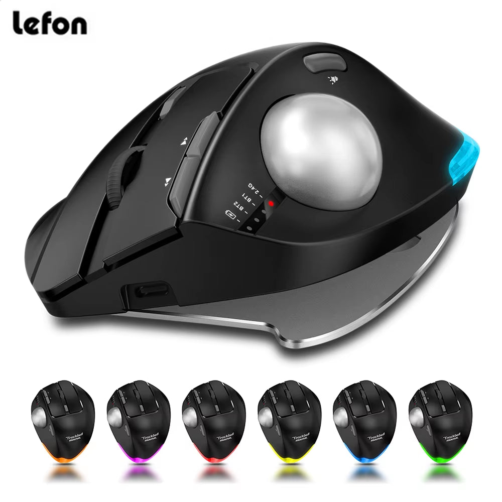 F33/F26C/F35B Trackball Mouse/ Bluetooth Ergonomic Mouse 2.4G Wireless Rechargeable Rollerball Mice for PC Office Drawing
