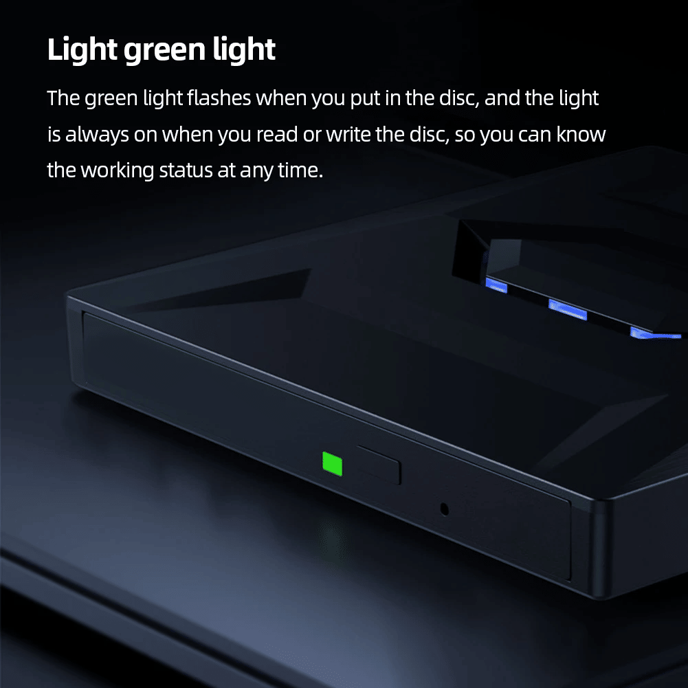External CD DVD Drive USB 3.0 Writer Burner Player For PC Laptop Windows 11 10