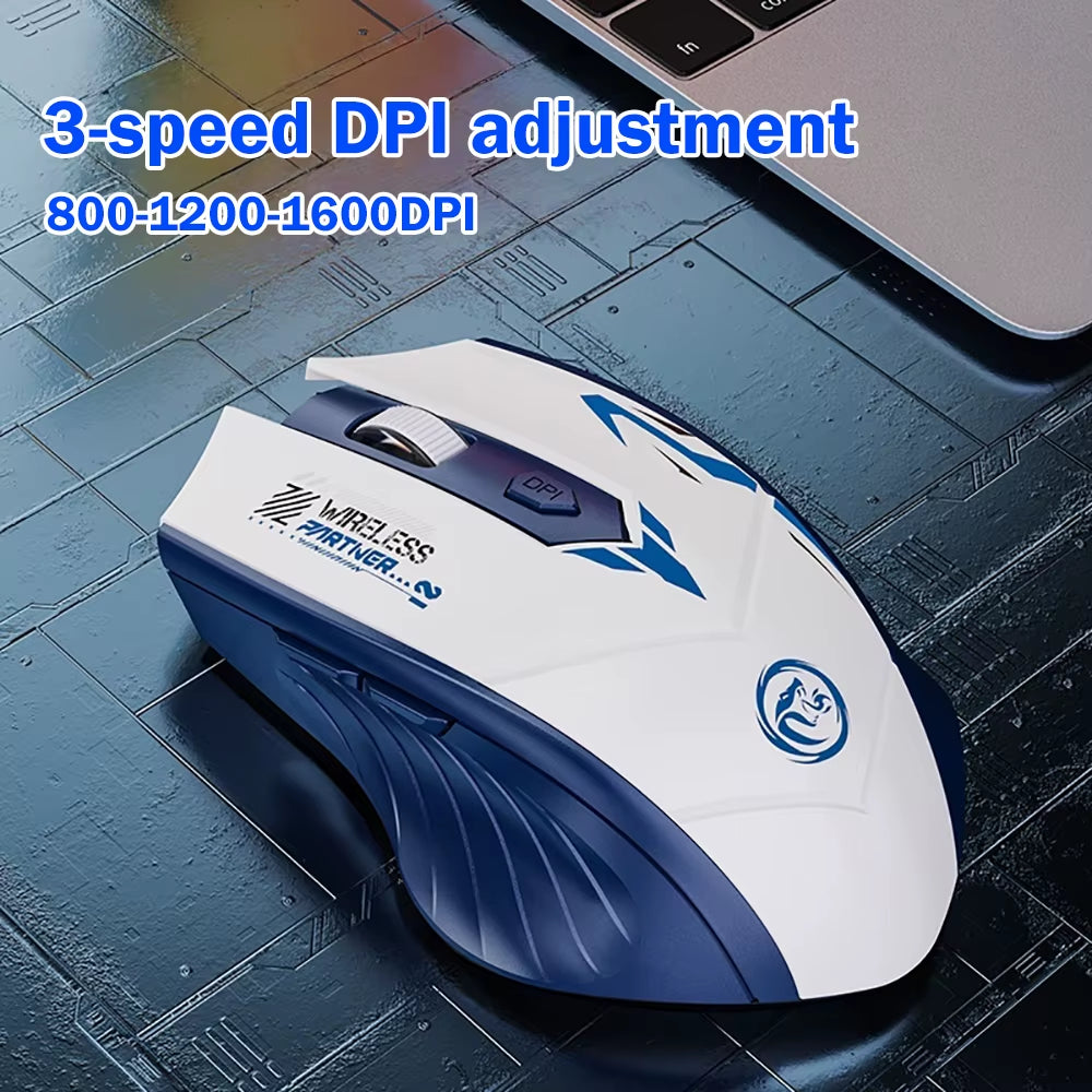 6 Buttons 2.4G Wireless Mouse Bluetooth 5.4 Mouse Dual-Mode Rechargeable Mice 1600 DPI Office Mouse Gaming Mouse for PC Laptop