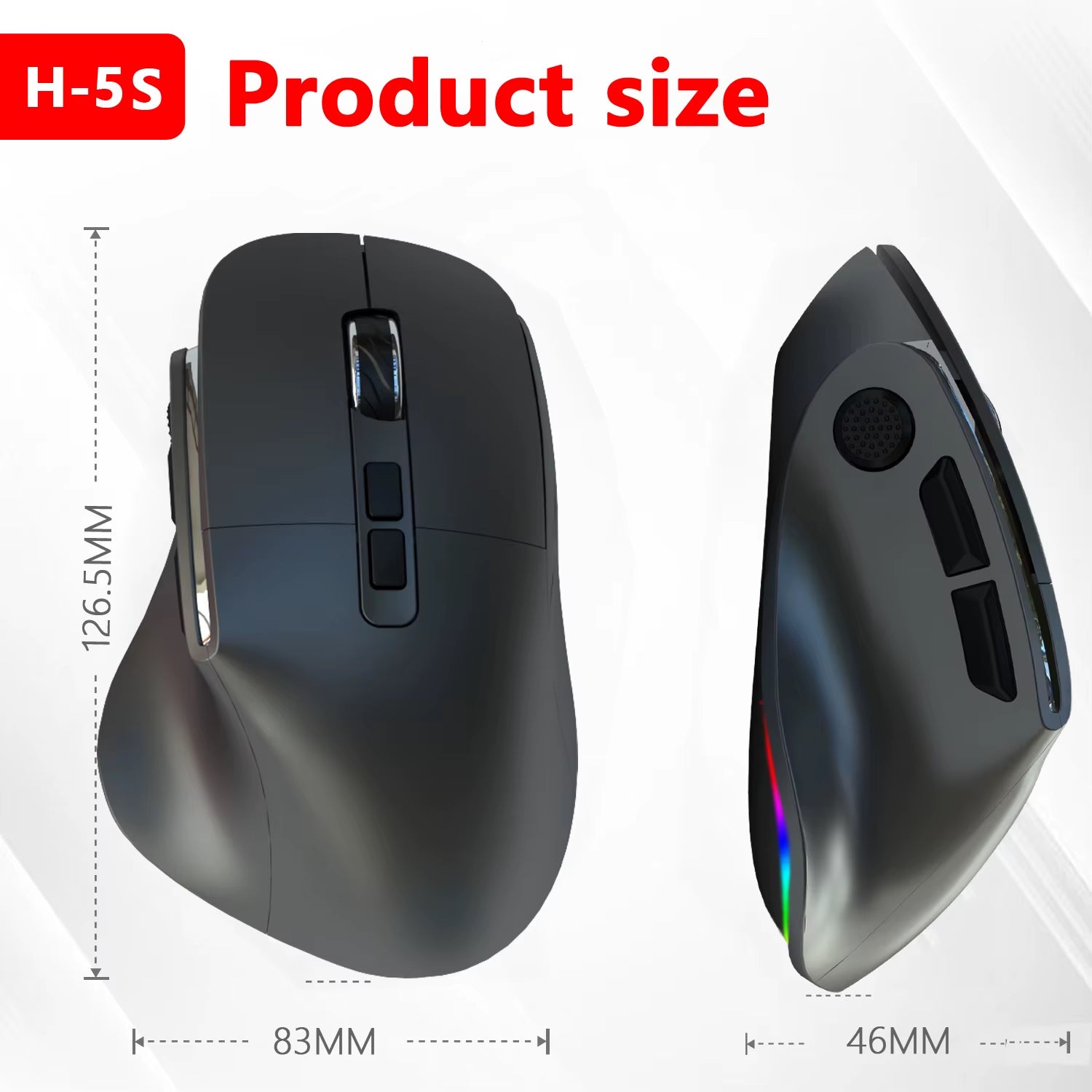 Ergonomic Dual Mode Gaming Mouse Type-C Charging Computer Accessory (For PC, Mobile Phone)