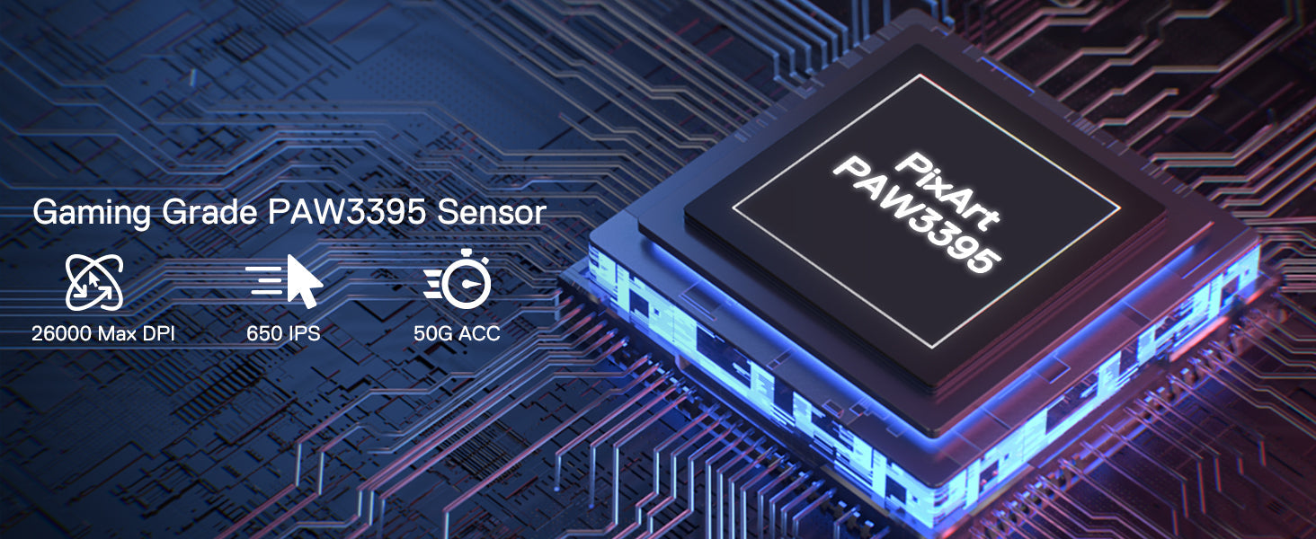 Redragon M991 Wireless Gaming Mouse 26000 DPI 9 Macro Buttons RGB