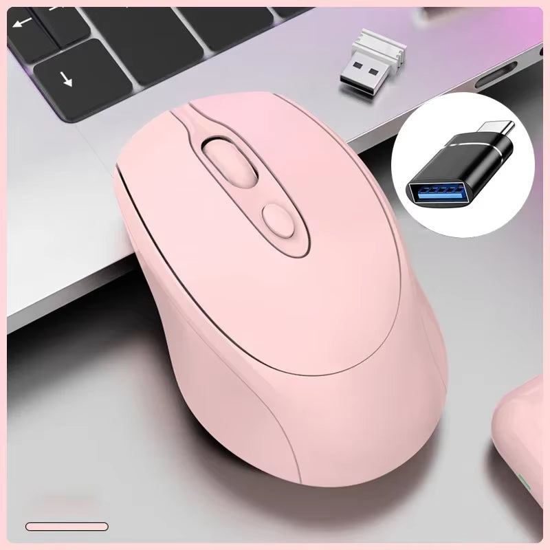 Rechargeable Wireless Computer Mouse 2.4G Bluetooth-Compatible Wireless Mouse USB Silent Gamer Mice for PC Laptop Macbook Tablet