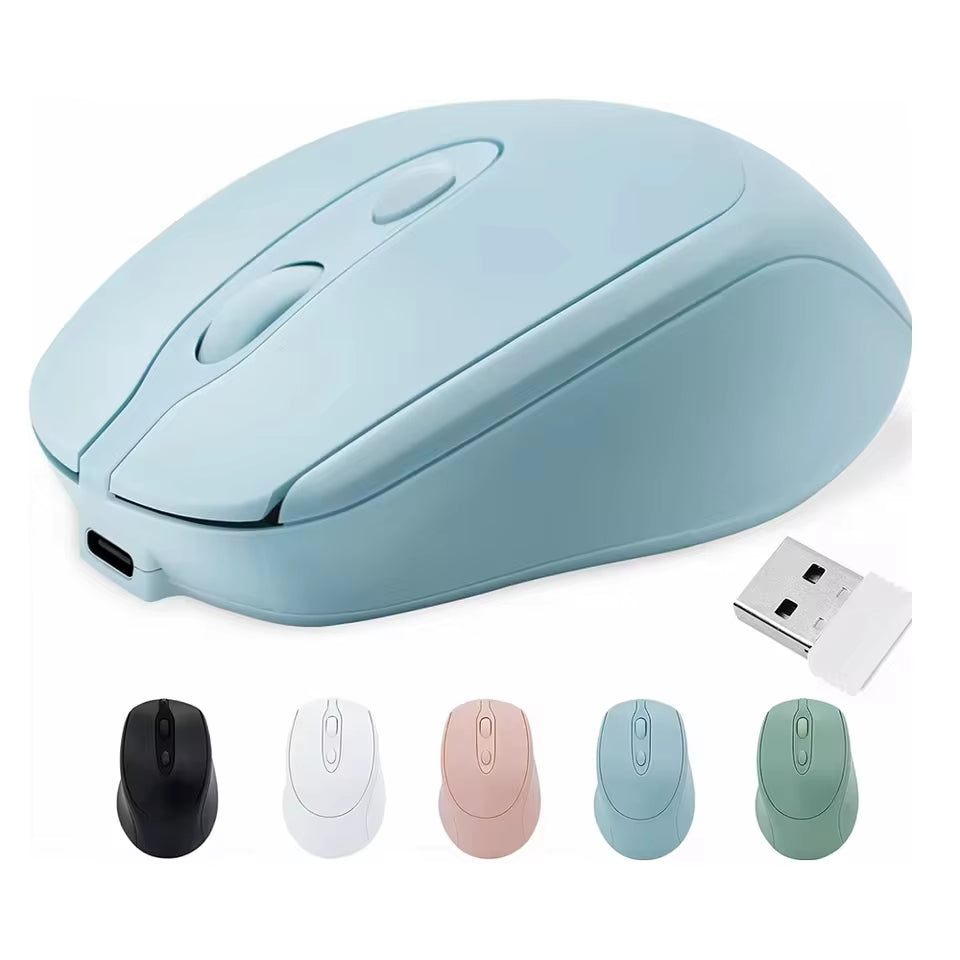 Rechargeable Wireless Computer Mouse 2.4G Bluetooth-Compatible Wireless Mouse USB Silent Gamer Mice for PC Laptop Macbook Tablet