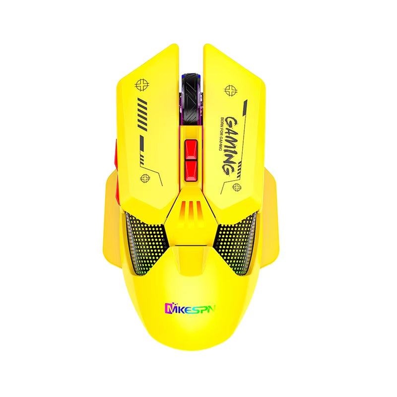 Wireless 2.4G Dual Modes Mouse 10000DPI Macro RGB Gaming Mouse 450Mah Programmable Keys Rechargeable Game Mouse