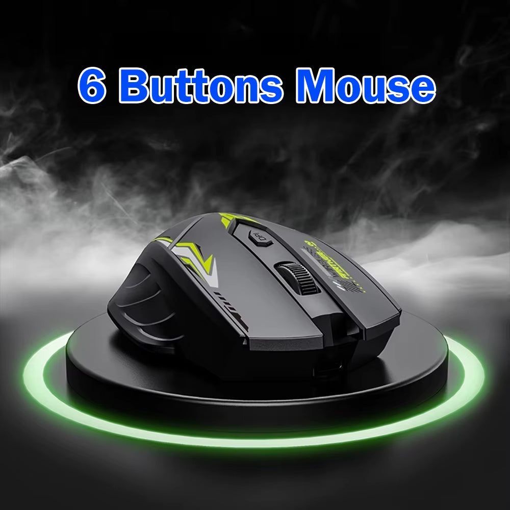 6 Buttons 2.4G Wireless Mouse Bluetooth 5.4 Mouse Dual-Mode Rechargeable Mice 1600 DPI Office Mouse Gaming Mouse for PC Laptop