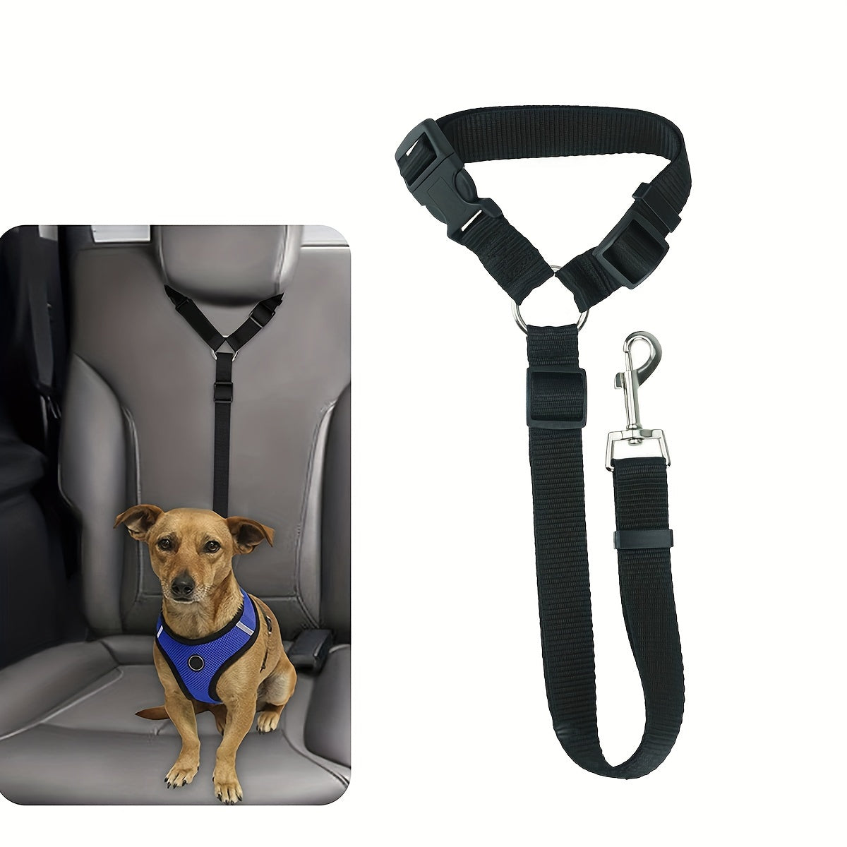 1pc Dog Seat Belt For Vehicle Secure, Pet Car Tether Safety Leash For Dogs In Vehicles, Dog Seatbelt Tether, Dog Seat Belt Buckle, Dog Car Seat Belt Christmas Gift