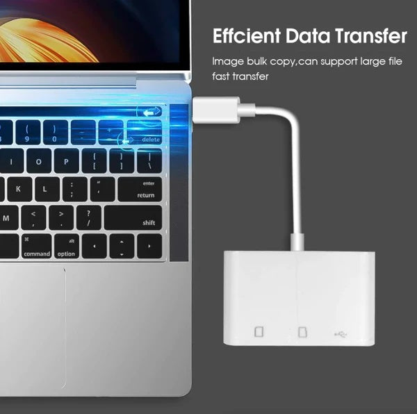 USB-C 3-in-1 Hub Adapter with SD Card Reader