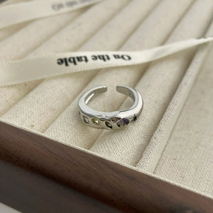 Small Colored Love Zircon Ring