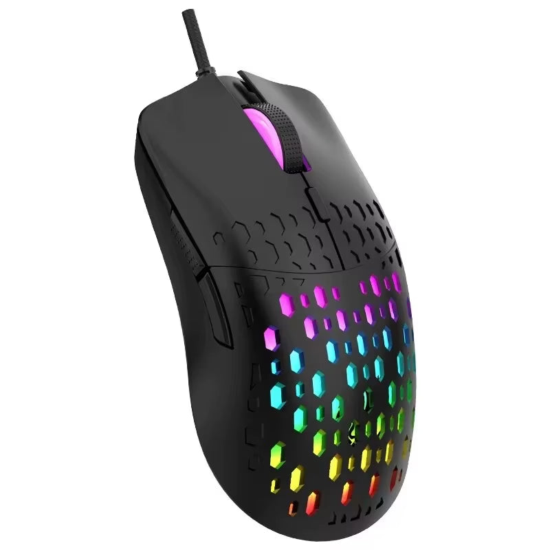 G701 Wired 6 Keys Mouse Colorful Lighting Gaming and Office for Microsoft Windows and Apple IOS System