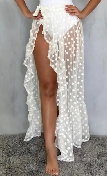 Mesh Skirt Beach Cover-Up for Bikini Vacation Wear