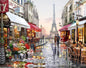 Digital Oil Painting DIY Floral Street Art Kit