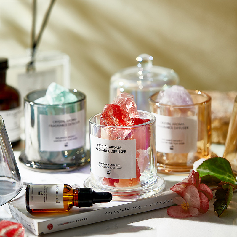 Aromatherapy Crystal Diffuser Gift Set for Home Bedroom Fragrance Perfume, Best Friend Birthday Gift, Souvenir