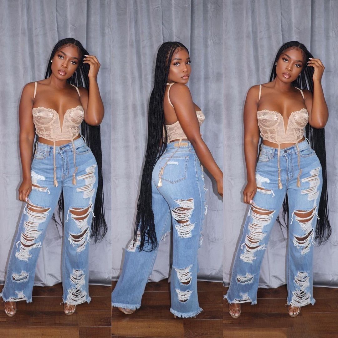 Distressed Denim Jeans