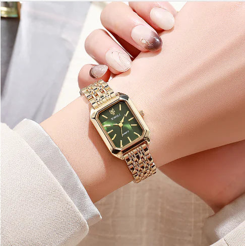 Reloj de mujer con correa de acero cuadrada