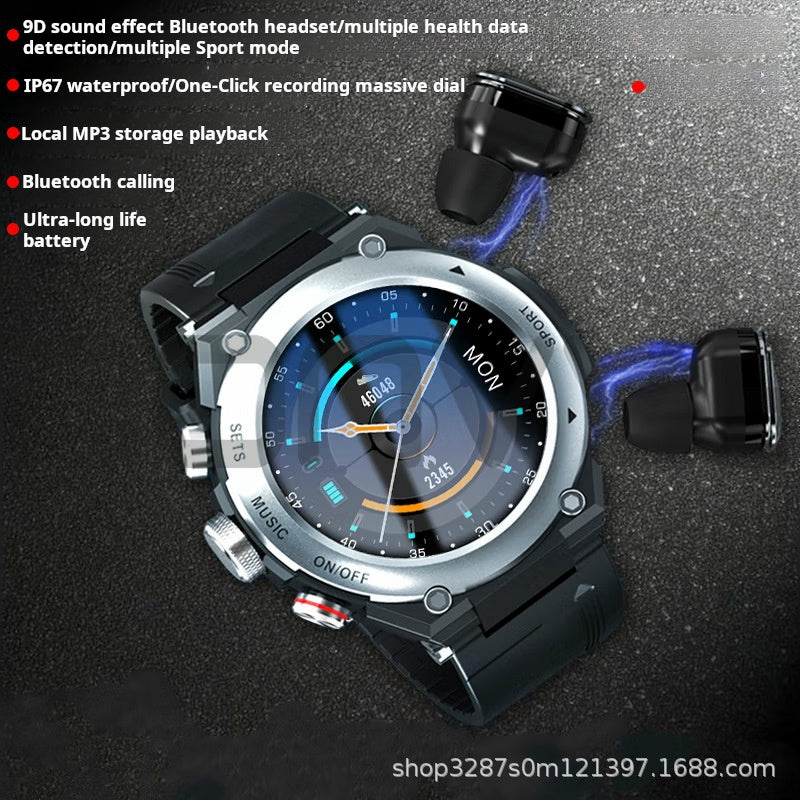 T92 headphones: body temperature, heart rate, blood pressure, blood oxygen, 2-in-1, Bluetooth call, multi-sport mode, music, smart watch