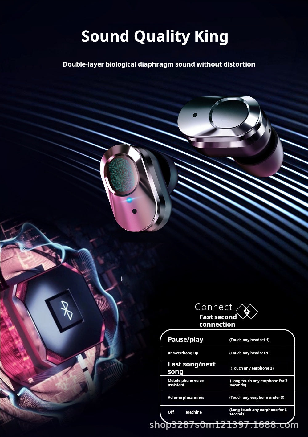 T92 headphones: body temperature, heart rate, blood pressure, blood oxygen, 2-in-1, Bluetooth call, multi-sport mode, music, smart watch